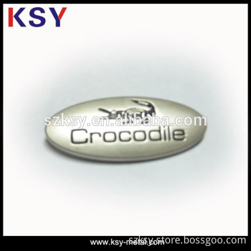 Nickle metal labels and tags for garment/handbags